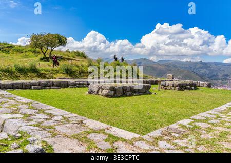 Cusco, Pérou - 22 mars 2025 : vue panoramique depuis le site archéologique de Sacsayhuaman à Cusco, Pérou Banque D'Images