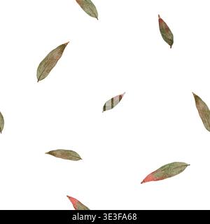 Arrangement aquarelle élégant avec feuilles éparses et espace. Aquarelle raffinée mettant l'accent sur les feuilles minimales et l'espace négatif pour les arrière-plans créatifs et les applications de marque motif botanique sans couture aquarelle dessinée à la main. Banque D'Images