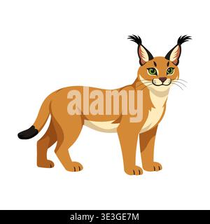 Illustration vectorielle de chat sauvage Lynx Illustration de Vecteur