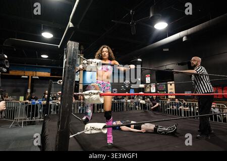 Xtreme intense Championship Wrestling XICW plus forte que jamais au One Eyed Jacks à Shelby Twp, Michigan le 15 mars 2026 Banque D'Images