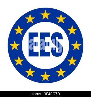 Icône du symbole du système d'entrée/sortie EES Banque D'Images