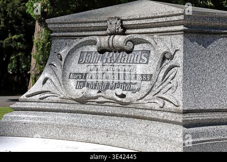 Tombe de John Rylands, Southern Cemetery. Banque D'Images