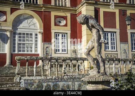 Azulejos à la Maison et le jardin du Palacio Fronteira à Benfica dans la ville de Lisbonne au Portugal.Portugal, Lisbonne, octobre 2021 Banque D'Images