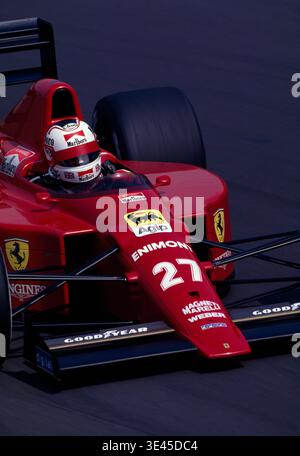 Nigel Mansell 1989 - Ferrari 640 V12 - Grand Prix d'Italie formule 1 - Monza - Hasselblad Flextight Imacon Scan Banque D'Images