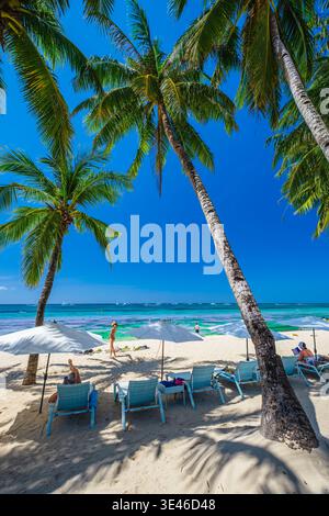 Philippines, région des Visayas occidentales, province d'Aklan, île de Boracay, plage Blanche Banque D'Images