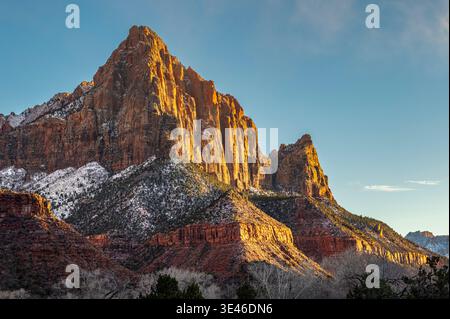 LE GARDIEN DU PARC NATIONAL DE ZION, SPRINGDALE UTAH USA Banque D'Images