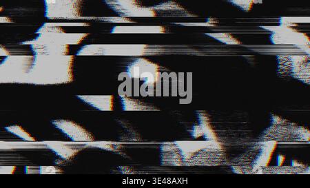 Texture glitch avec RGB Split et VHS Scanline distorsion Banque D'Images