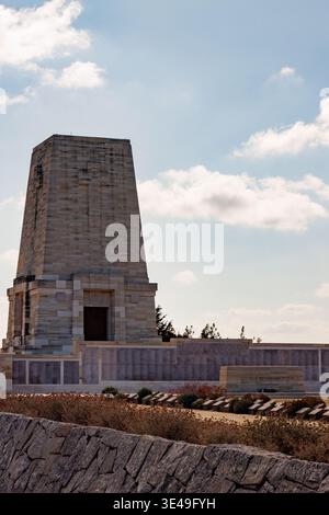 Mémorial de Helles pour le Cap Helles Gallipoli disparu Turquie monument de la première Guerre mondiale Banque D'Images