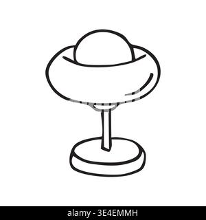 Lampes de table dessinées à la main griffonner Illustration de Vecteur