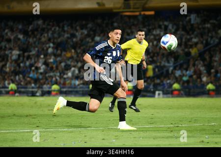 LÉGENDE : Buenos Aires, Argentine – 27 mars 2026 : L'équipe nationale Argentine affronte la Mauritanie au stade Alberto J. Armando (la Bombonera). Dans le coup d'envoi de leur série amicale avant les prochains défis internationaux, l'Albiceleste cherche à affiner sa performance devant une foule extatique. Crédit : /Alamy Live News Banque D'Images
