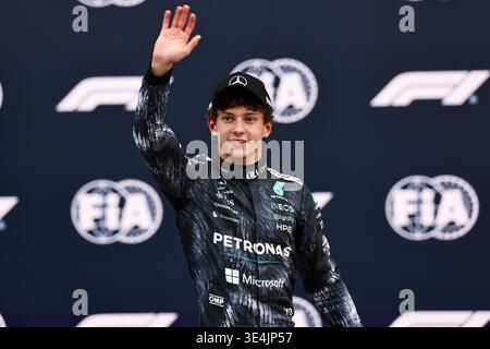 Suzuka, Japon. 28 mars 2026. Kimi Antonelli de Mercedes réagit après la session qualificative du Grand Prix du Japon de formule 1 sur le circuit de Suzuka à Suzuka, Japon, le 28 mars 2026. Crédit : Li Chao/Xinhua/Alamy Live News Banque D'Images