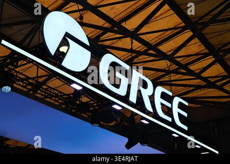 Shanghai, Chine-14 mars 2026 : logo de la marque GREE Banque D'Images