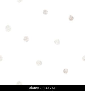 Points d'or doux sur fond blanc, taches de feuille appliquées à la main avec texture légère et brillant doux, ton moderne ludique pour papeterie de pépinière, emballage, maquettes de médias sociaux, motif sans couture dessiné à la main. Banque D'Images