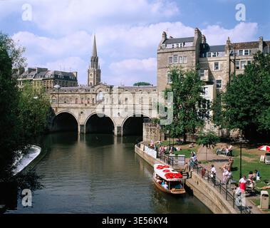 Royaume-Uni. Angleterre. Somerset. Bain. Pont Pultney. Banque D'Images