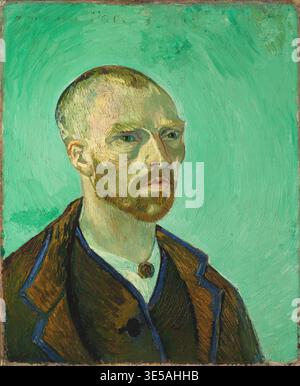 Autoportrait dédié à Paul Gauguin 1888, Selbstporträt Paul Gauguin gewidmet 1888, Gemälde von Vincent Willem van Gogh geb. 30. März 1853 à Groo Banque D'Images