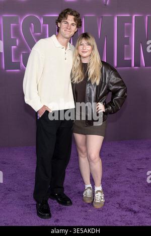 Los Angeles, États-Unis. 31 mars 2026. Hunter & Maya assistent aux arrivées de la première de « THE TESTAMENTS » Red Carpet de Hulu à l'Academy Museum of Motion Pictures à Los Angeles, CA, le 31 mars 2026. (Photo de Corine Solberg/Sipa USA) crédit : Sipa USA/Alamy Live News Banque D'Images