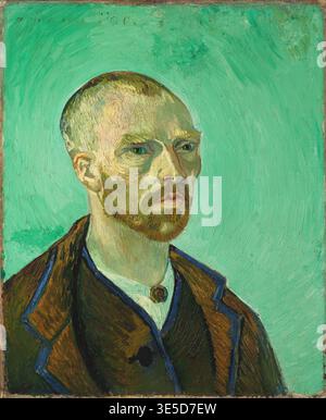 Autoportrait (dédié à Paul Gauguin) (1888), peinture de Vincent Willem van Gogh (né le 30 mars 1853 à Groot-Zundert, mort le 29 juillet 1890 à Auvers-sur-Oise), peintre et dessinateur néerlandais, l'un des fondateurs de la peinture moderne. Illustration, reproduction d'un tableau. Authentique, date exacte de l'original inconnu, historique. Banque D'Images
