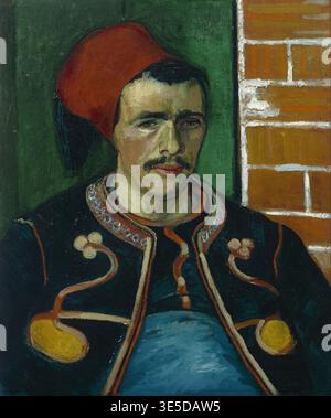 Le Zouave, une peinture de Vincent Willem van Gogh (né le 30 mars 1853 à Groot-Zundert ; décédé le 29 juillet 1890, Auvers-sur-Oise), peintre et dessinateur néerlandais, l'un des fondateurs de la peinture moderne. Il représente un soldat de l'armée française, un soi-disant Zouave. Illustration, reproduction d'un tableau. Authentique, date exacte de l'original inconnu, historique. Banque D'Images