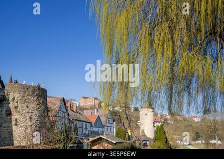 Vue de la vieille ville de Warburg, Rhénanie du Nord-Westphalie, Allemagne, Europe Banque D'Images