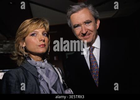 Bernard Arnault, PDG de LVMH, et son épouse lors du dîner du French-American Business Council au Rainbow Room, Rockefeller Center, New York City, juin Banque D'Images