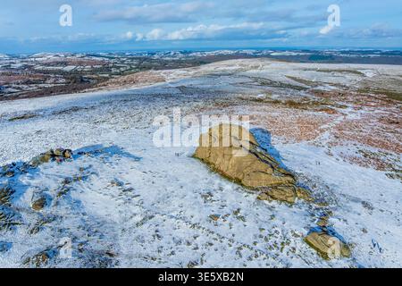 Haytor Rocks, Widecombe in the Moor, Dartmoor National Park, Devon, Angleterre, Royaume-Uni Banque D'Images