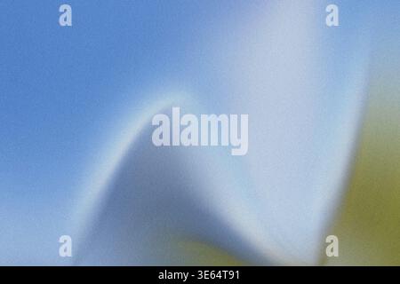 Cette image présente une superbe œuvre d'art abstrait avec un fond dégradé passant du bleu au blanc, mettant en valeur un beau mélange de couleurs Banque D'Images