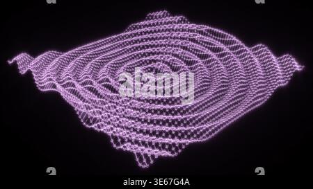 Rendu 3D tech bg en verre clair rose Banque D'Images