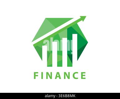 Finances géométriques vecteur Conception logo flèche Illustration de Vecteur