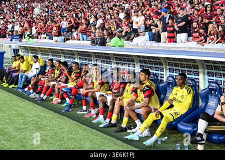 Rio de Janeiro, Brésil - 05 avril 2026. Joueur XXXXX de Flamengo lors du match entre Flamengo et Santos, valable pour la 10ème manche du Brésil Banque D'Images
