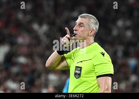 Rio de Janeiro, Brésil - 05 avril 2026. Arbitre Anderson Daronco lors du match entre Flamengo et Santos, valable pour la 10ème manche du Brésil Banque D'Images