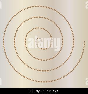Élément de conception à pois spiralés avec motif tourbillon dynamique Illustration de Vecteur