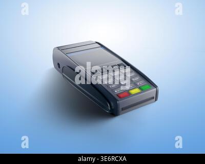 Terminal POS moderne. Concept pour les paiements de détail, les services bancaires numériques et les transactions financières. Banque D'Images