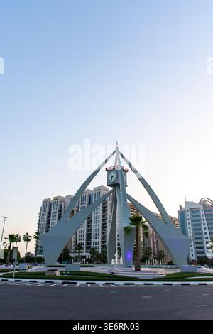 L'emblématique Deira Clocktower Monument à Dubaï, Émirats arabes Unis. Banque D'Images