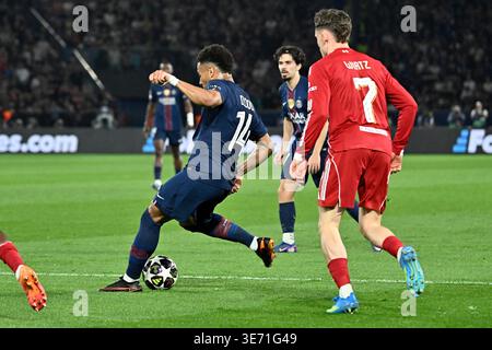 Paris, France. 08 avril 2026. © PHOTOPQR/Ouest FRANCE/Stéphane Geufroi ; Paris ; 08/04/2026 ; Football/Ligue des champions 2025-2026/quarts de finale (aller)/Paris SG - Liverpool . Champions League quart de finale première manche : PSG vs Liverpool Credit : MAXPPP/Alamy Live News Banque D'Images