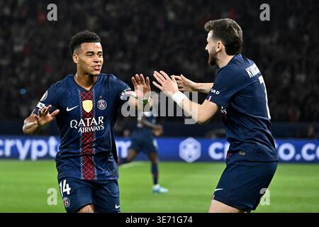 Paris, France. 08 avril 2026. © PHOTOPQR/Ouest FRANCE/Stéphane Geufroi ; Paris ; 08/04/2026 ; Football/Ligue des champions 2025-2026/quarts de finale (aller)/Paris SG - Liverpool . Champions League quart de finale première manche : PSG vs Liverpool Credit : MAXPPP/Alamy Live News Banque D'Images
