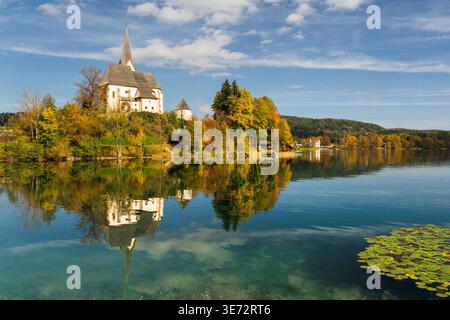 Maria Wörth, Lac Wörthersee, Carinthie, Autriche Banque D'Images