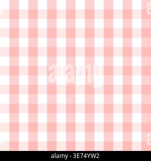 Motif à carreaux rose sans couture dans un style aquarelle doux. Design simple de grille avec texture douce et tons pastel. Banque D'Images