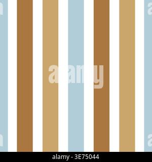 Un motif continu de rayures marron et bleue - un design géométrique adapté aux textiles, à la papeterie et aux arrière-plans décoratifs. Banque D'Images