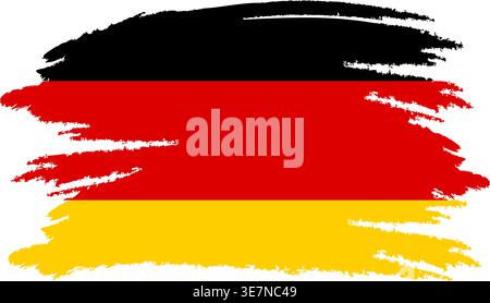 Drapeau de l'Allemagne en fond de coup de pinceau Illustration de Vecteur