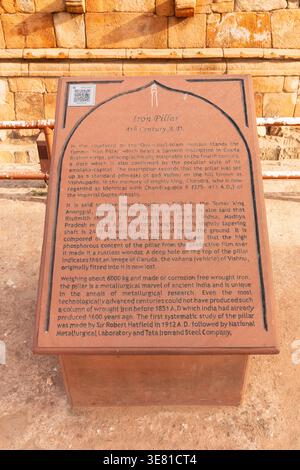 Qutub Minar, Mehrauli, New Delhi, Inde Banque D'Images