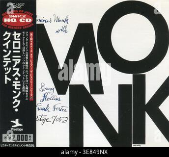 CD : Thelonious Monk – The Thelonious Monk Quintet. Promo, (VICJ-2027), 1ère presse. Sortie : 6 mars 1996. Banque D'Images