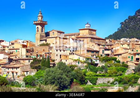 Vieux village Valldemossa à Majorque Banque D'Images
