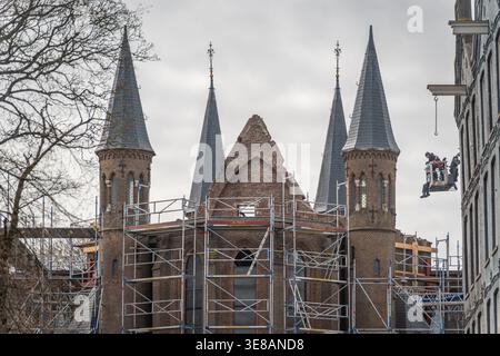 Amsterdam, pays-Bas, 01.04.2026, restauration de l’église Vondelkerk d’Amsterdam après des dégâts dévastateurs causés par un incendie Banque D'Images