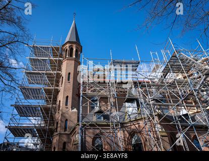 Amsterdam, pays-Bas, 26.03.2026, restauration de l’église Vondelkerk d’Amsterdam après des dégâts dévastateurs causés par un incendie Banque D'Images