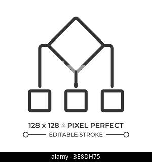 Icône de ligne parfaite en pixels Illustration de Vecteur