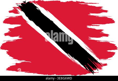 Drapeau grunge de Tabago et Trinidad sur fond blanc Illustration de Vecteur