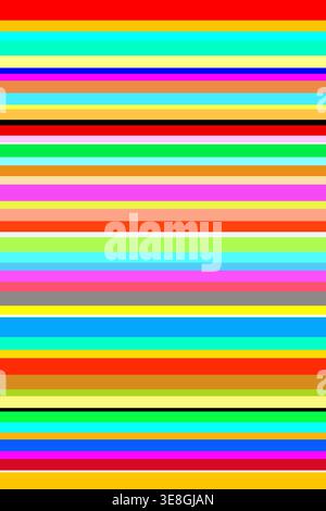 Rayures horizontales colorées créant un motif abstrait vibrant en arrière-plan Banque D'Images