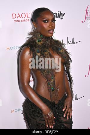 Beverly Hills, États-Unis. 14 avril 2026. Doechii arrive au 10e Annual Fashion Los Angeles Awards du Daily Front Row qui se tient à l'hôtel Beverly Hills le 14 avril 2026 à Beverly Hills, CA. © Starbuck/ Credit : AFF/Alamy Live News Banque D'Images
