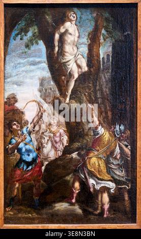 Le martyre de Saint Sébastien (croquis), attribué à Fabrizio Boschi (Florence 1572 - 1642), Musée Bonnat-Helleu, Musée des beaux-arts, Bayonne, Banque D'Images