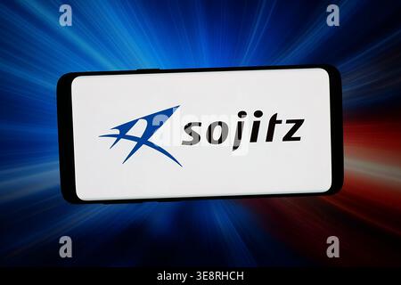 Stuttgart, Allemagne - 04-09-2026 : dans cette illustration photo, le logo de la société japonaise Sojitz Corporation est affiché sur un smartphone Banque D'Images